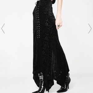 Genesis velvet maxi skirt Killstar SZ M witch goth